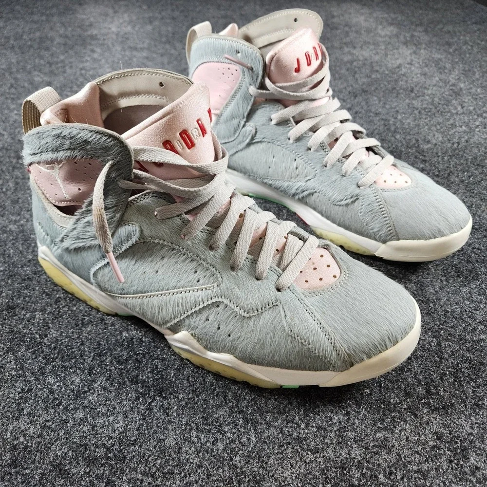 Air Jordan 7 Retro SE Hare 2.0 Neutral Grey Pink Pony Hair CT8528-002 Mens 11